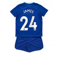 Chelsea Reece James #24 Hemmaställ Barn 2022-23 Korta ärmar (+ Korta byxor)